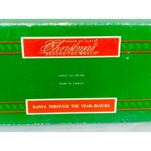 House of Lloyd Christmas: Santa Through the Years Blocks Set of 5 - Picture 6 of 7